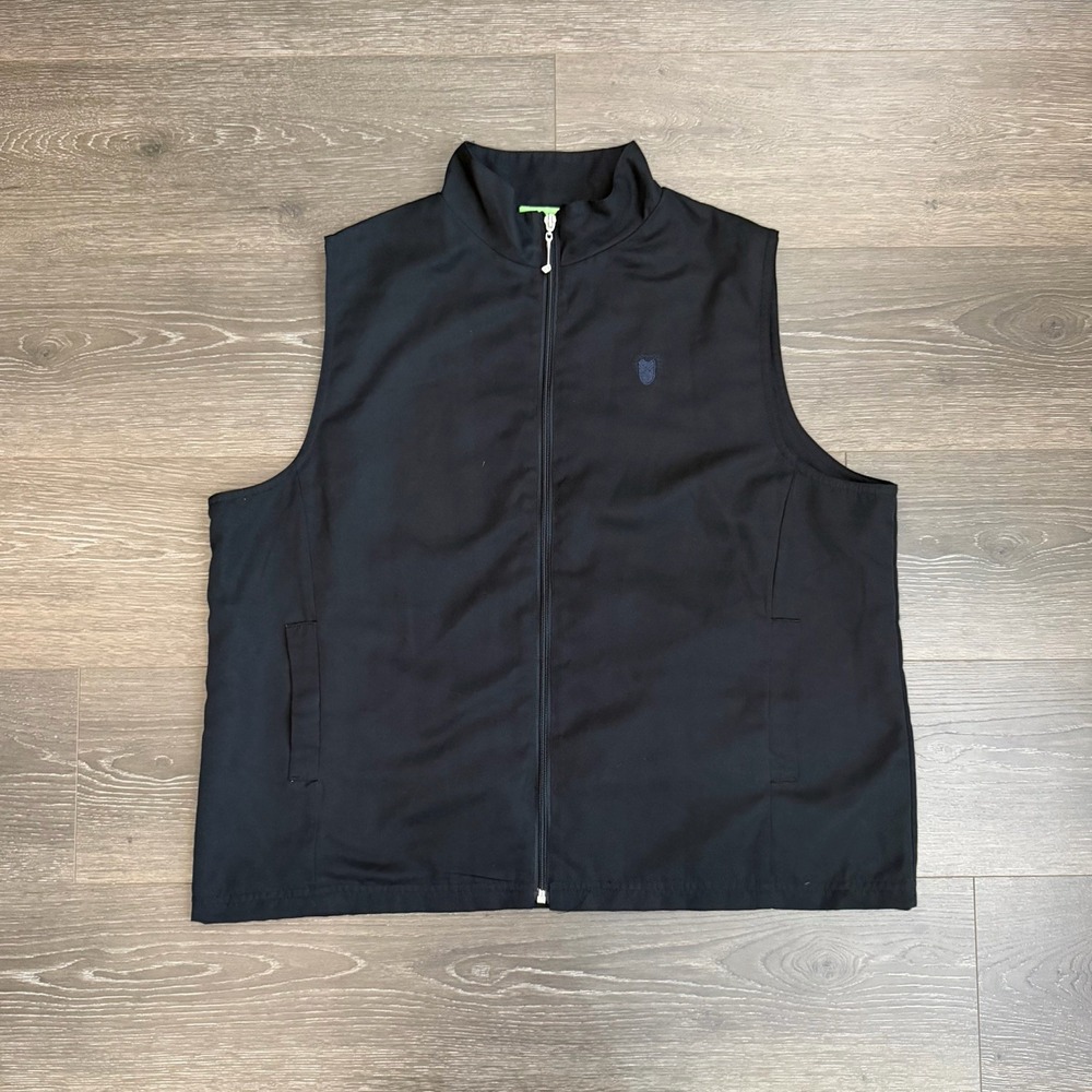 Allyson Whitmore Black Golf Vest Womens Large Preppy Country Club Old‎ Money